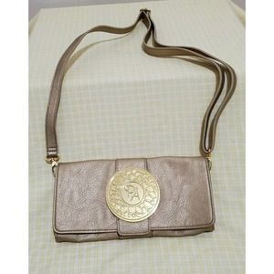 Penelope Ann Gold Crossbody Purse Handbag